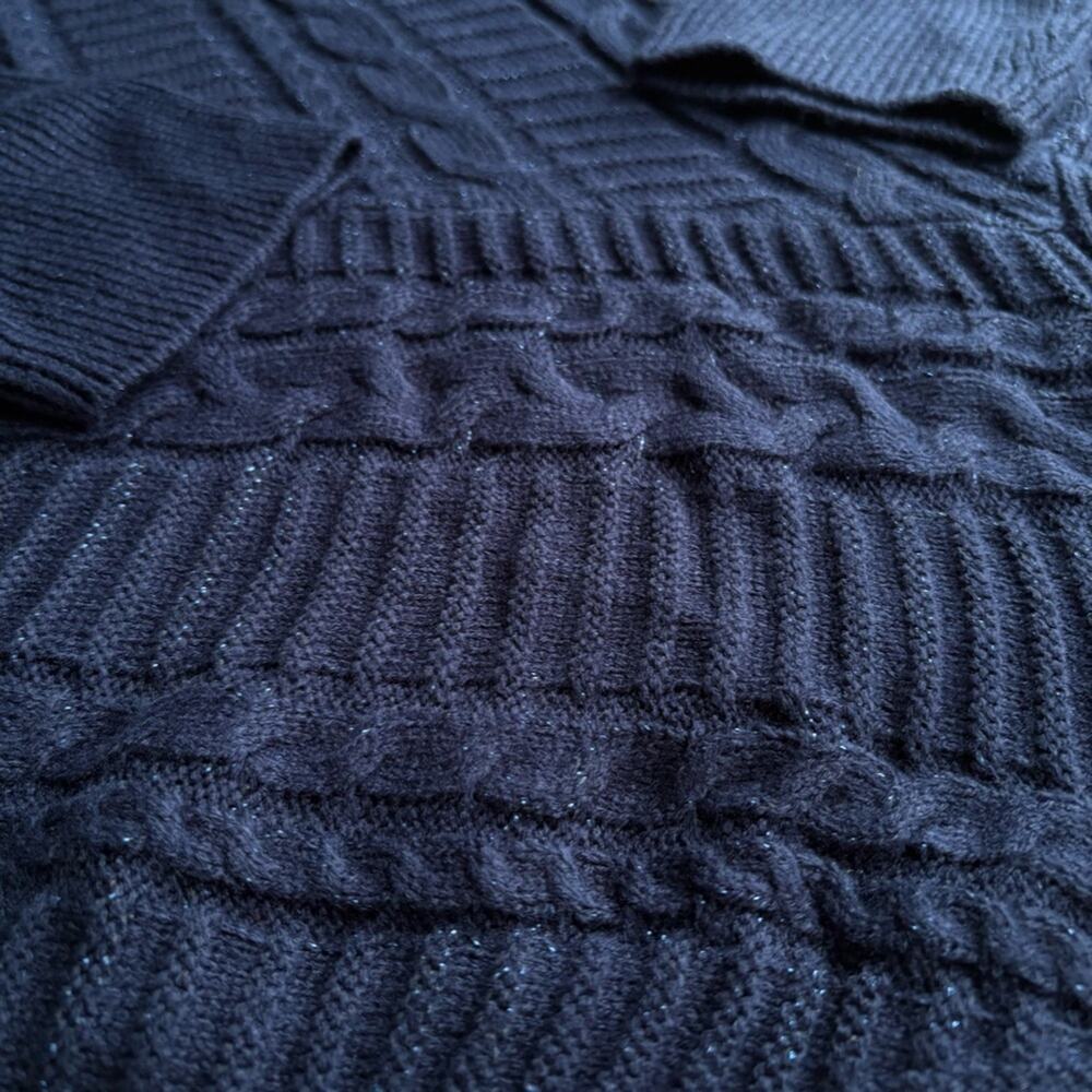 Dana Buchman Navy Crew Neck Sweater - Picture 4 of 7